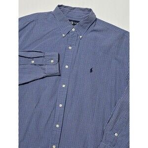 Ralph Lauren Blake Men's XL Long-sleeve Button Down Shirt Gingham Check Pattern